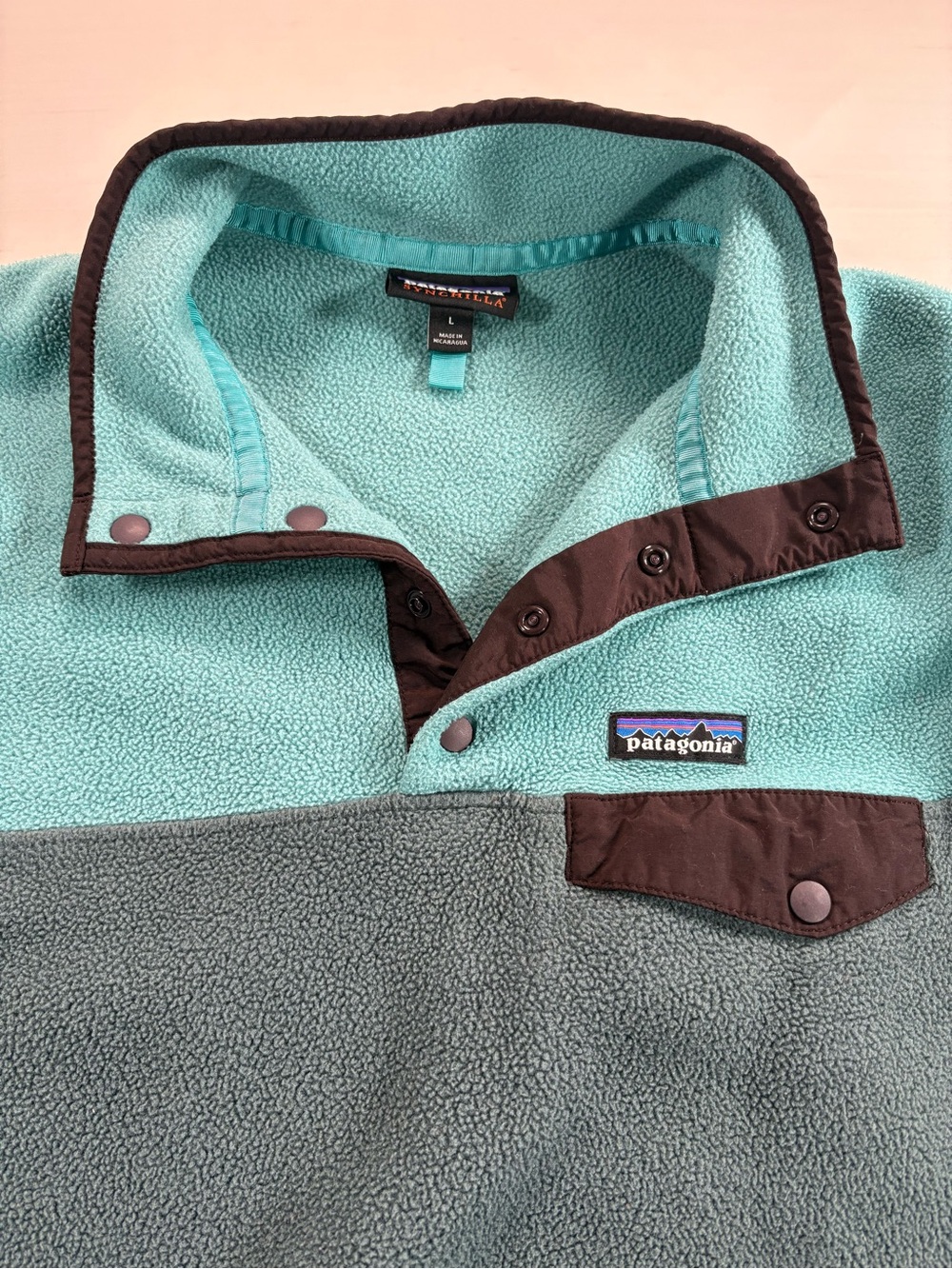 Patagonia Womens Large Lightweight Synchilla Snap-T Fleece Pullover Colorblock T